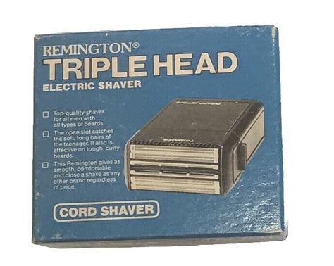 hairemover electric vintage with box|Vintage Remington Triple Action Electric Shaver PM.